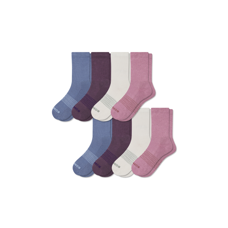 Women's Solids Half Calf Sock 8-Pack - Comfort Run Support