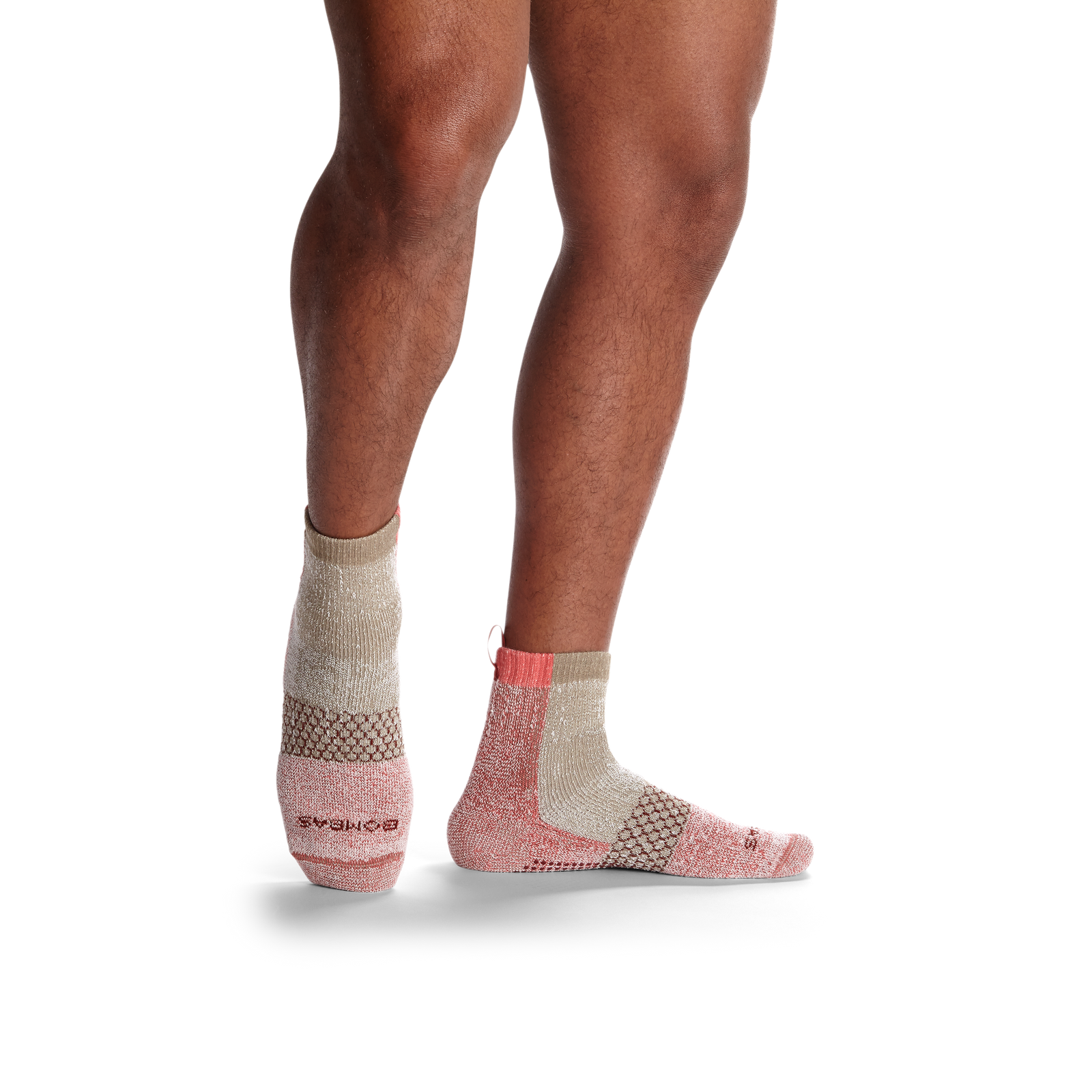 Men's Merino Wool Gripper House Socks - red-clay - 10