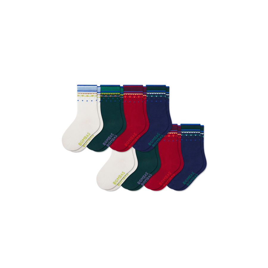Junior Lightweight Calf Sock 8-Pack - Studio Lounge Comfort