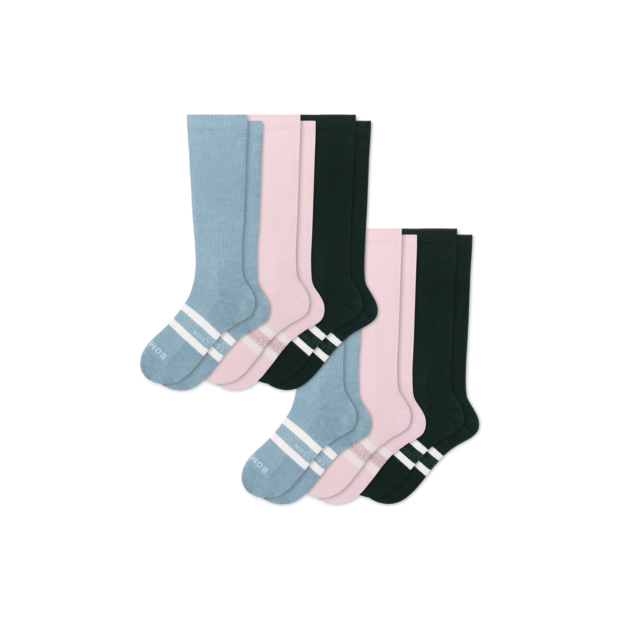 Women's Everyday Compression Knee High Sock 6-Pack (15-20mmHg) - Court Motion Hold
