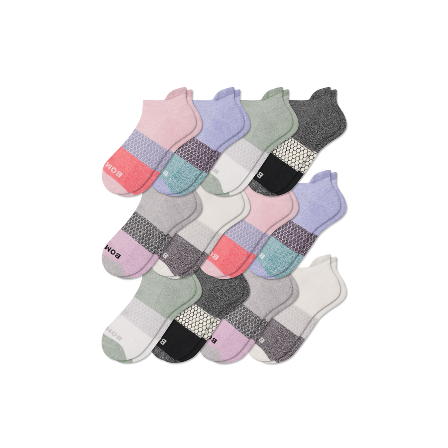 Women's Tri-Block Ankle Sock 12-Pack - Weekend School Move