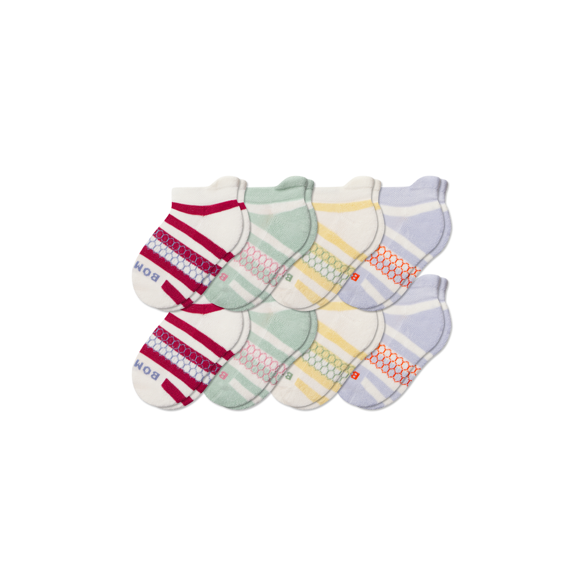 Junior Ankle Sock 8-Pack - mint stripe mix L
