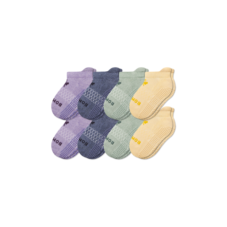 Junior Marl Gripper Ankle Sock 8-Pack - Soft No Show Support