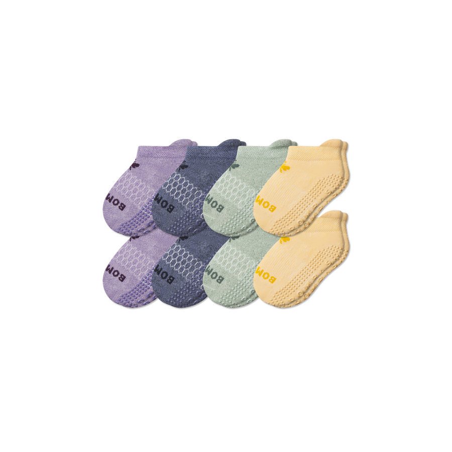 Toddler Gripper Ankle Sock 8-Pack - Light Home Wear