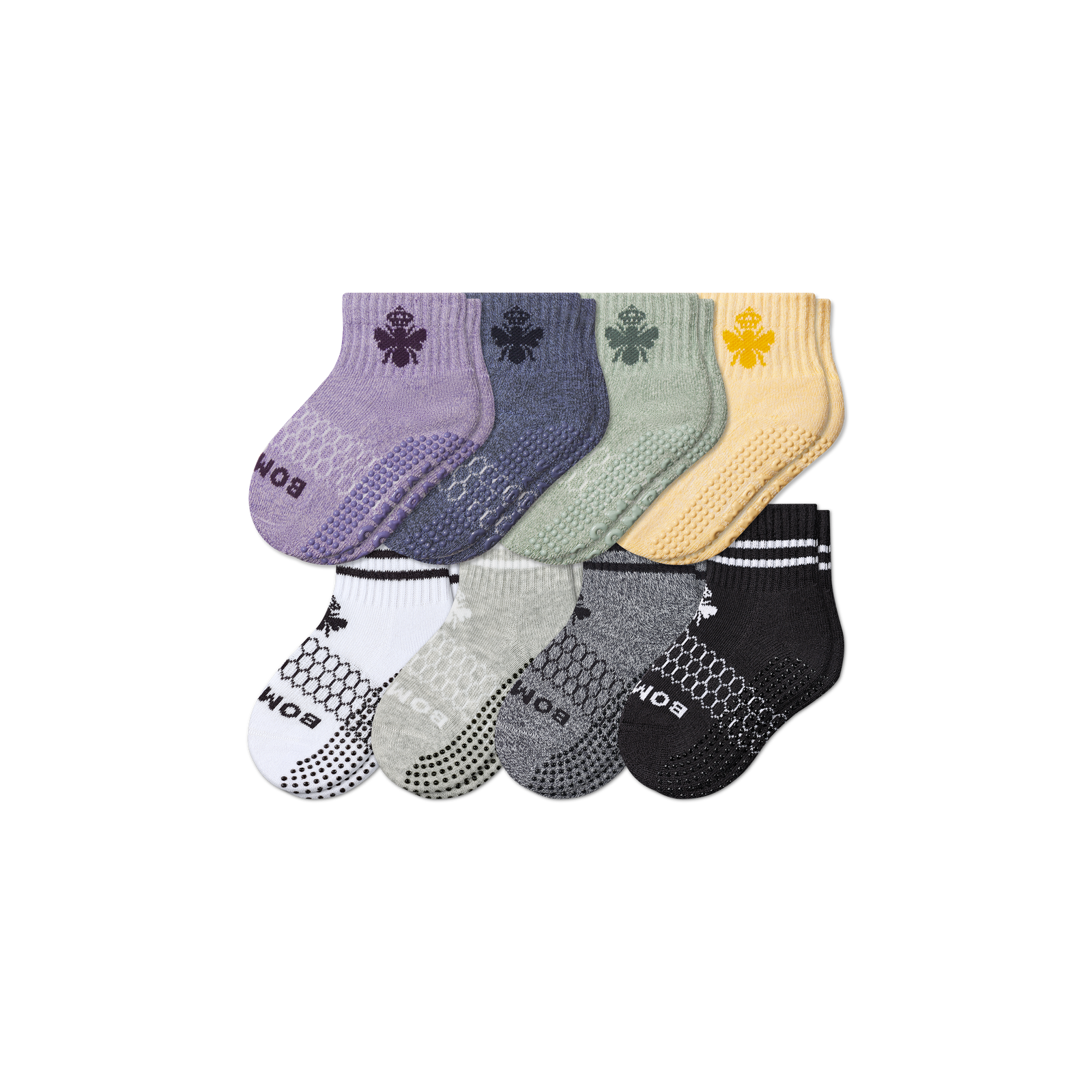 Toddler Gripper Calf Sock 8-Pack - Sage Originals Mix L