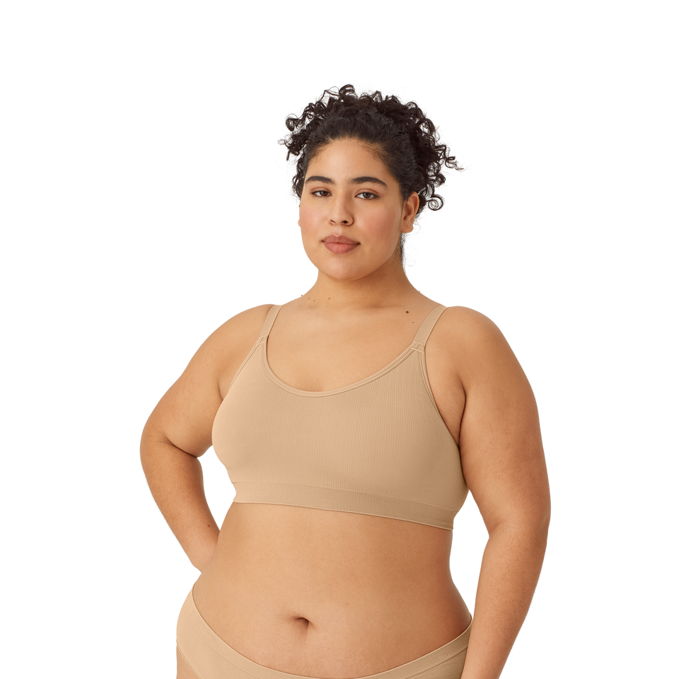 Ribbed Seamless Bralette Sandcastle WO1 Plus