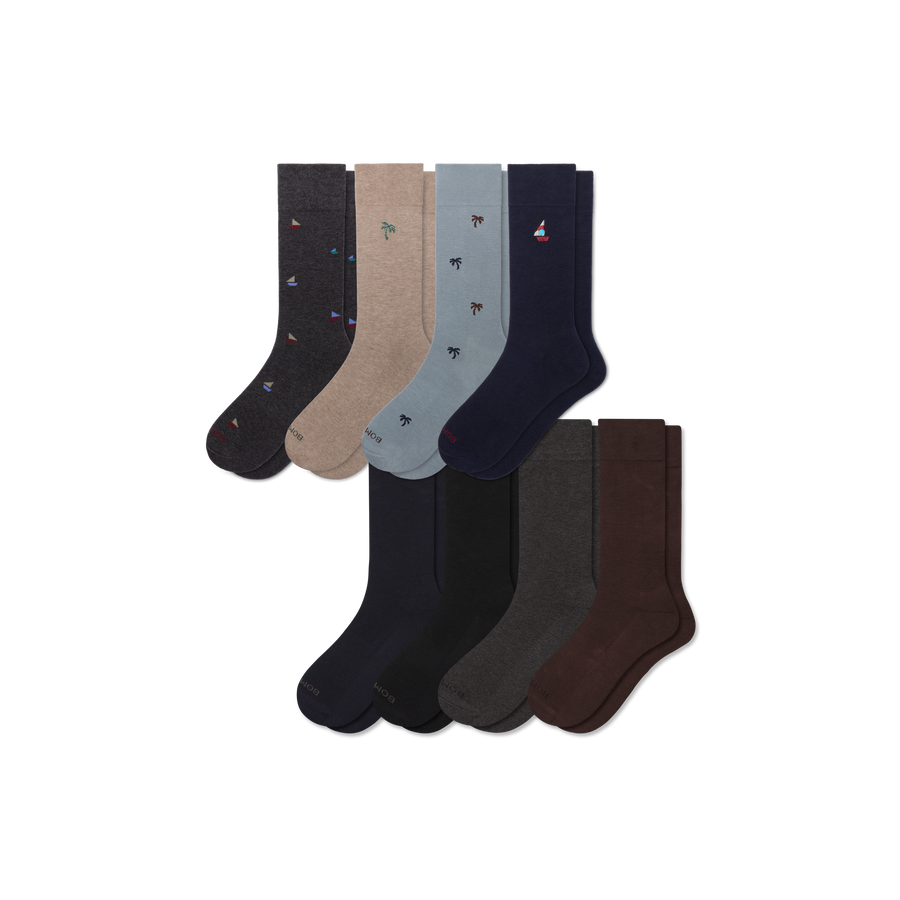 Men's Dress Calf Sock 8-Pack - Steady Recovery Comfort