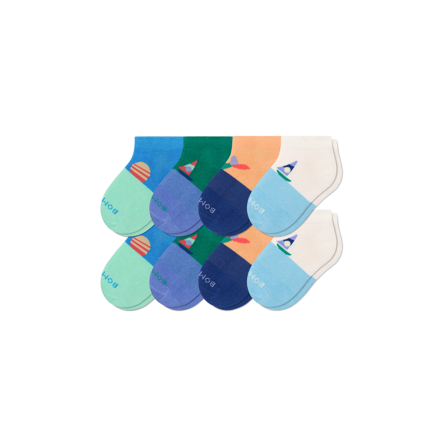 Junior Lightweight Ankle Sock 8-Pack - Easy Ankle Support
