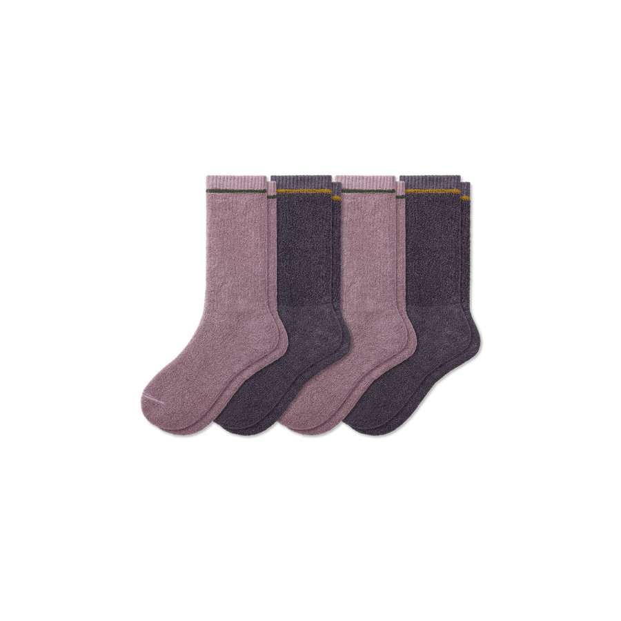 Women's Plush Terry Calf Sock 4-Pack - Everyday Low Cut Cushion