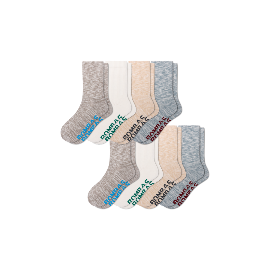Men's Summer Ragg Half Calf Sock 8-Pack - Cushion Office Fit