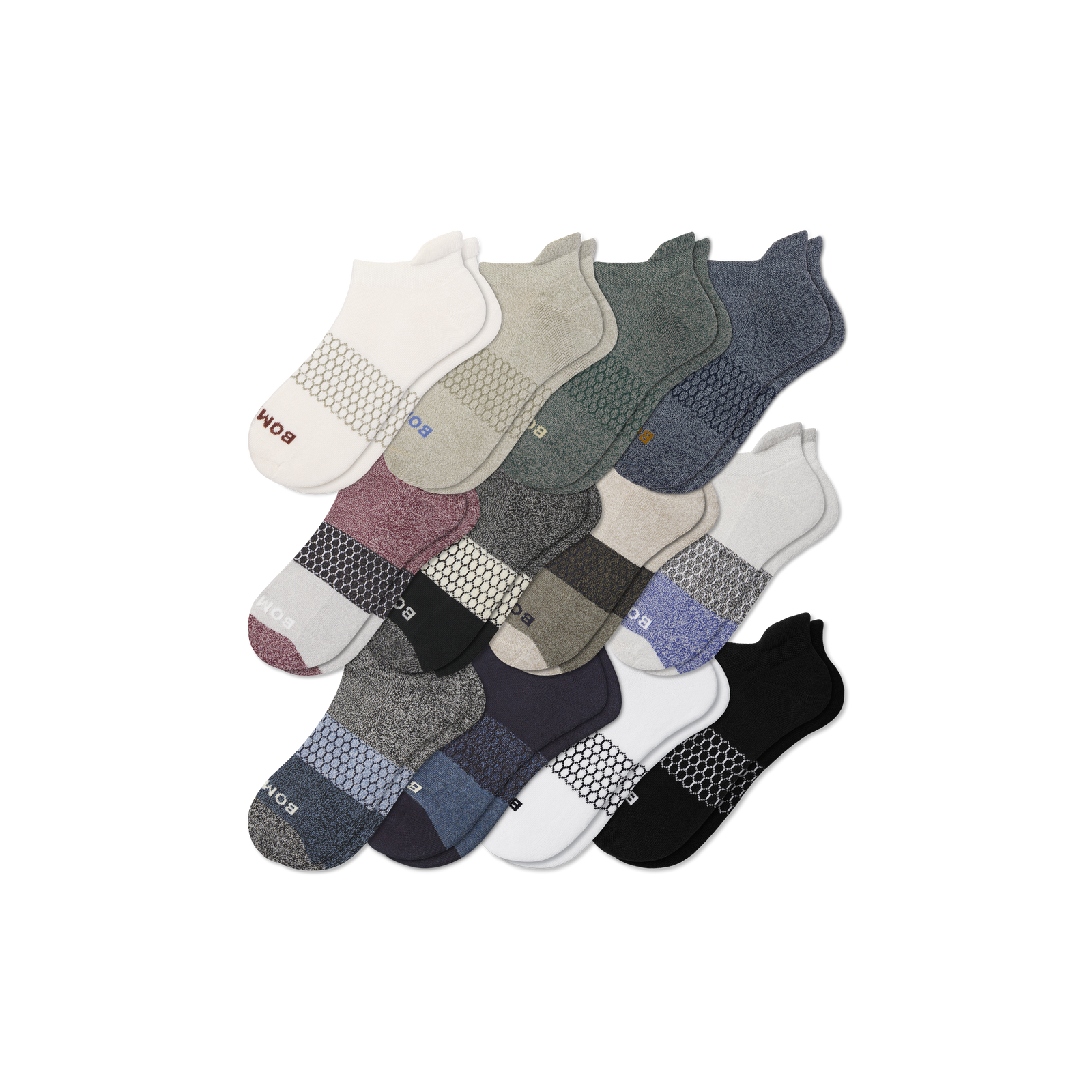 Men's Ankle Sock 12-Pack - storm tri-blocks mix L