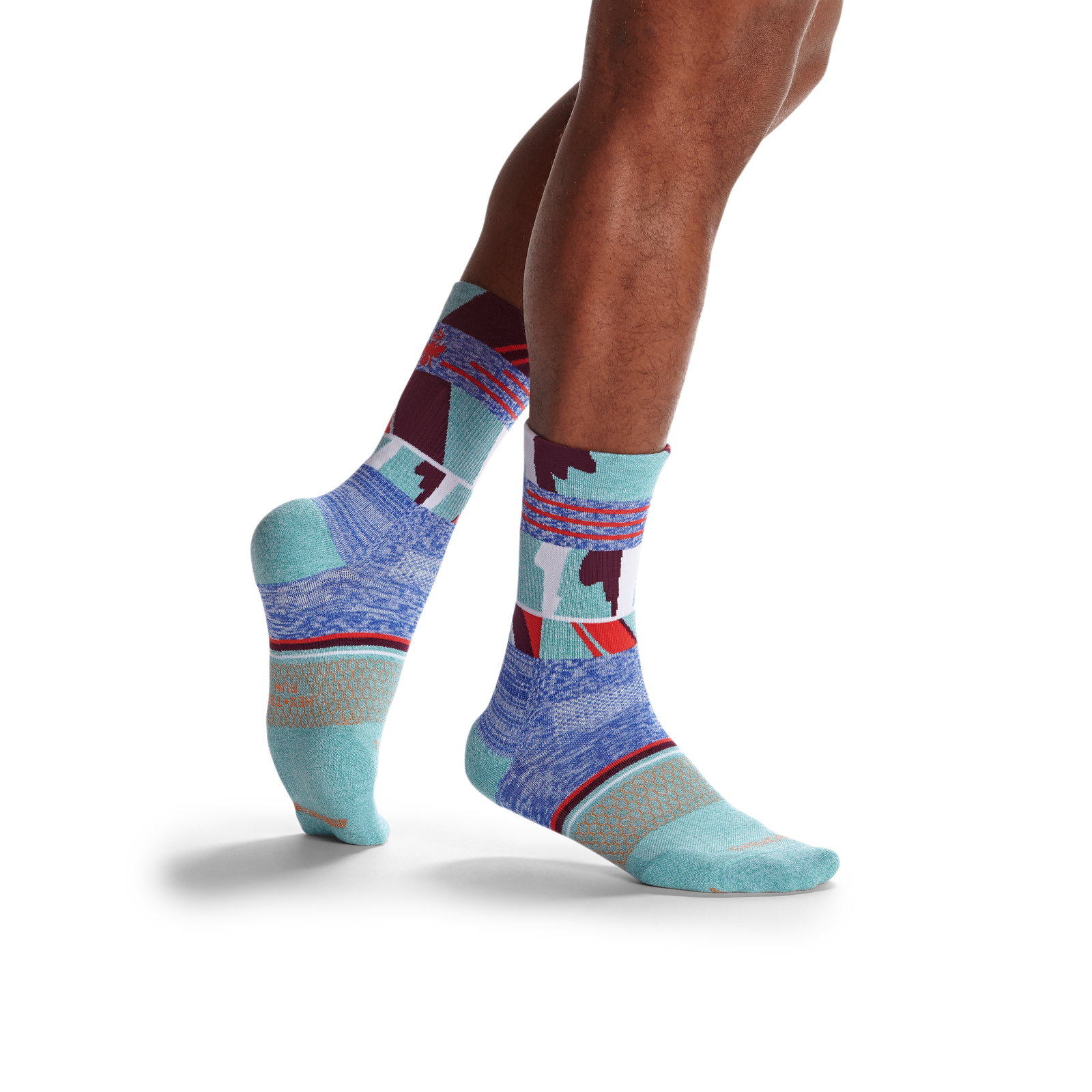 Men's Running Calf Sock 3-Pack - surf-black-mix - 46