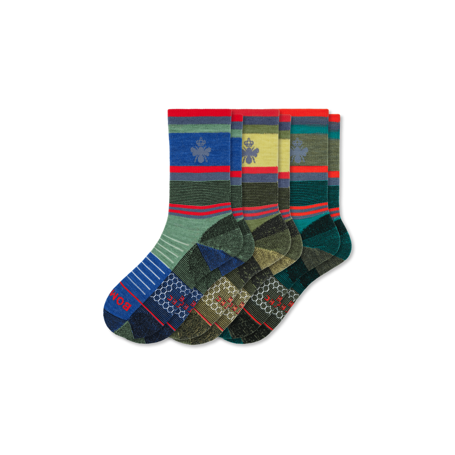 Cotopaxi x Bombas Merino Wool Blend Hiking Calf Sock 3-Pack - Soft Crew Wear