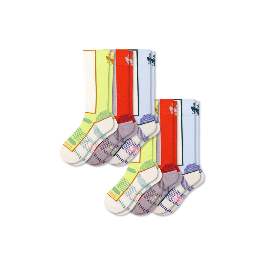 Youth Mid-Cushion Merino Wool Blend Ski & Snowboard Sock 6-Pack - Summit Fit
