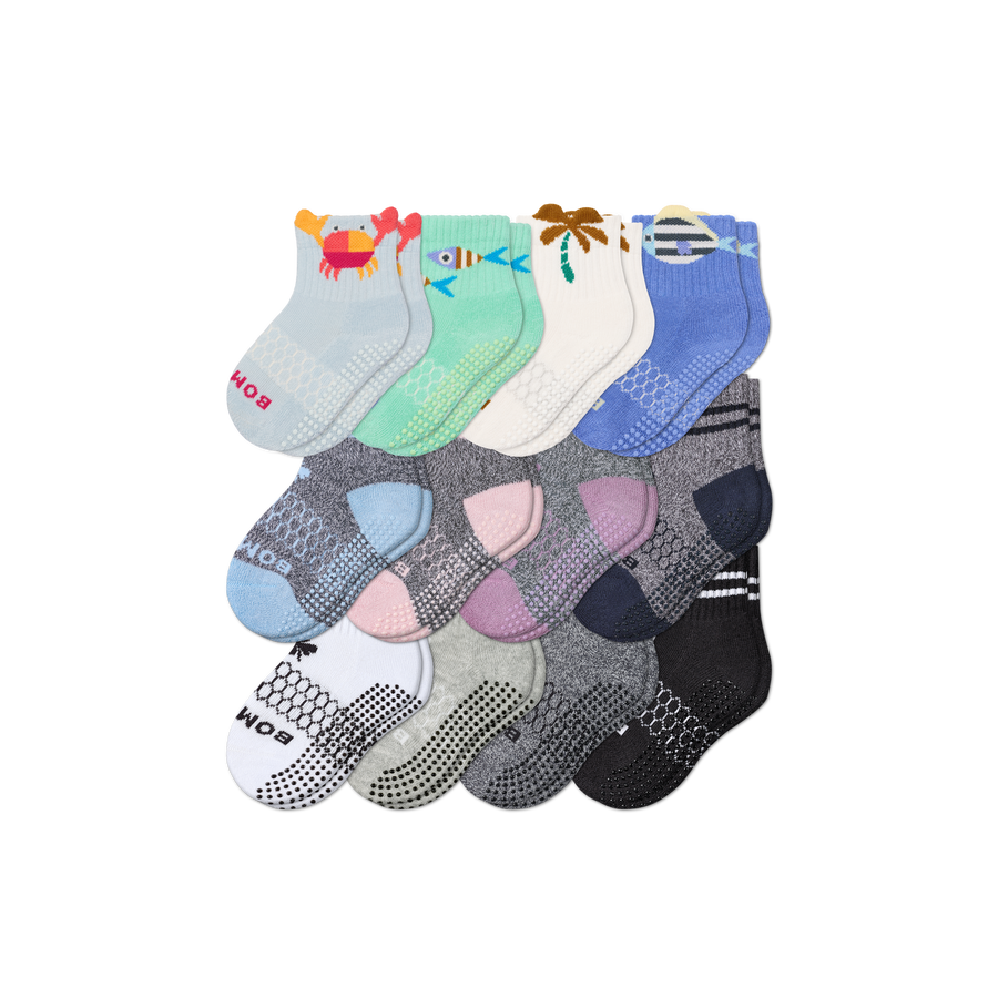 Toddler Gripper Calf Sock 12-Pack - All Day Comfort