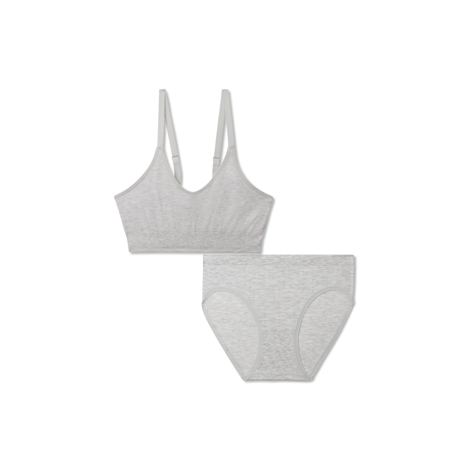Women's Seamless Scoop Bralette + Brief - Varsity Grey Heather L