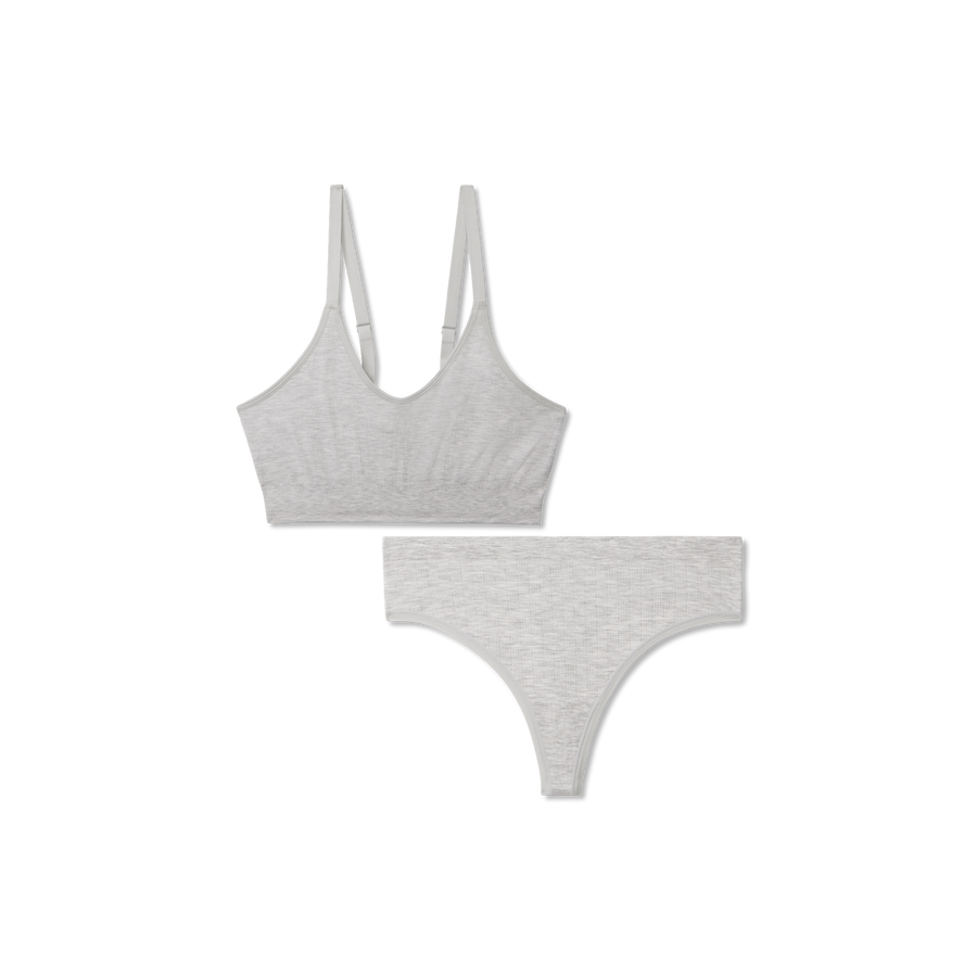 Women's Seamless Scoop Bralette + Thong Pack - Classic Lounge Fit