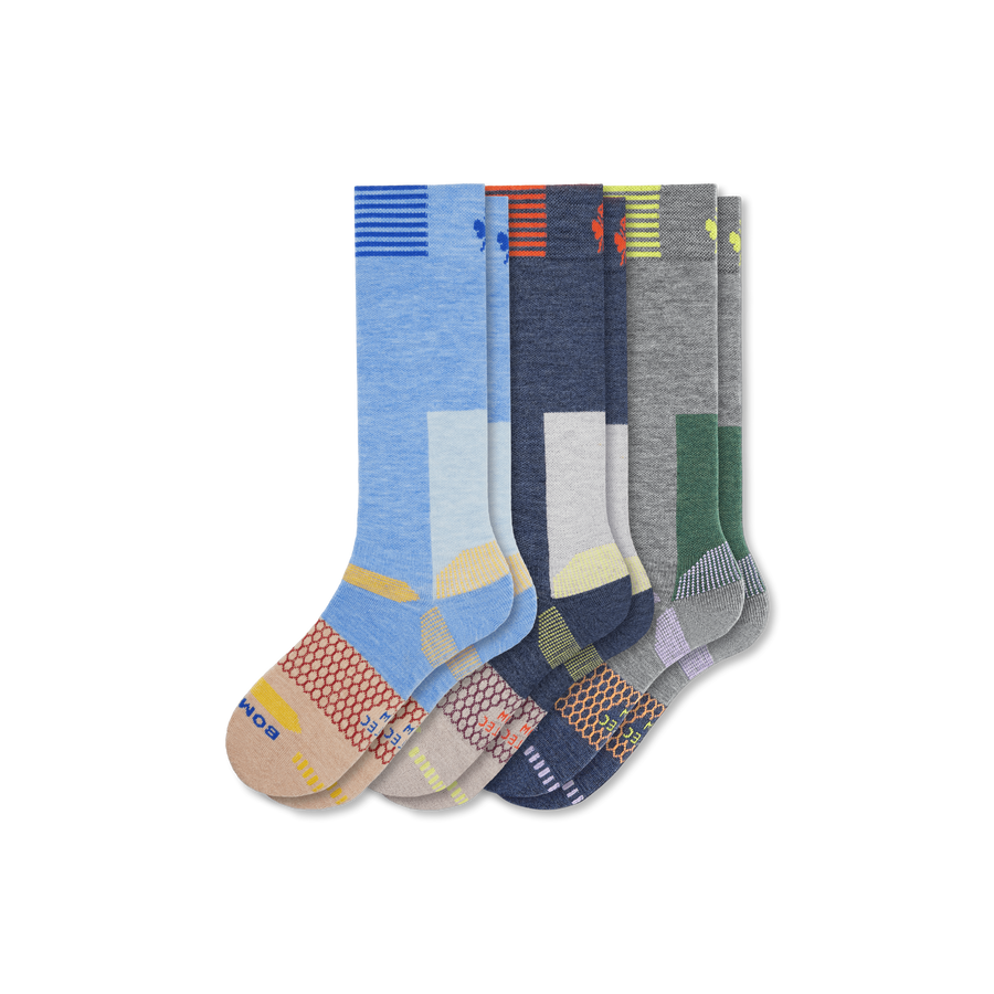 Women's Full-Cushion Merino Wool Blend Ski & Snowboard Sock 3-Pack - Daily Trail Cushion