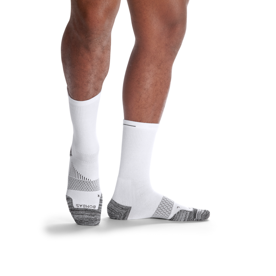 Men's Running Calf Sock 6-Pack - white-bee - 30