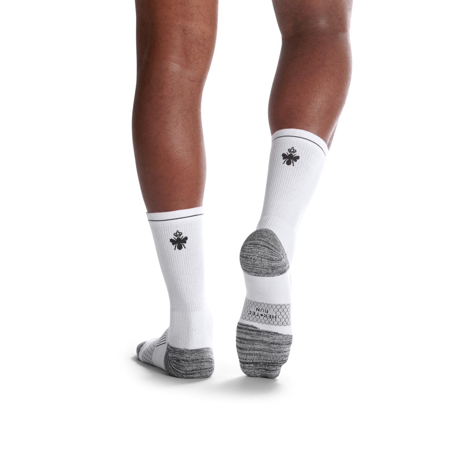 Men's Running Calf Sock 3-Pack - white-bee - 43