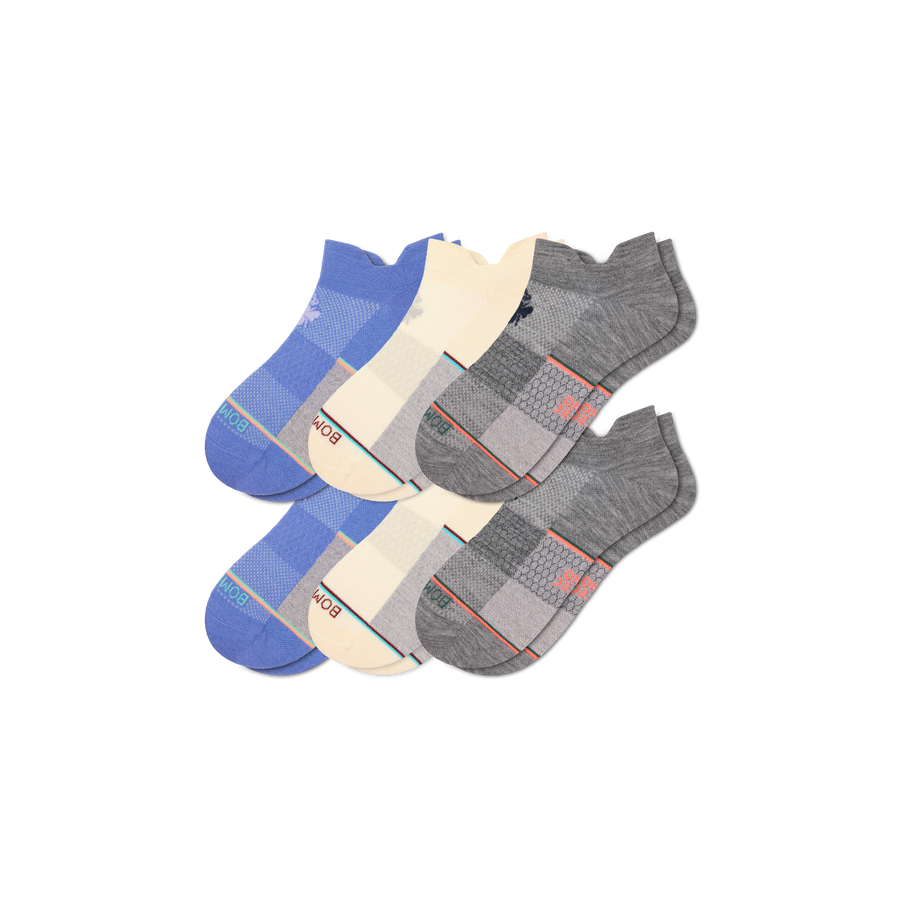 Women's UltraLite Sport Merino Wool Blend Ankle Sock 6-Pack - Soft Trail Move