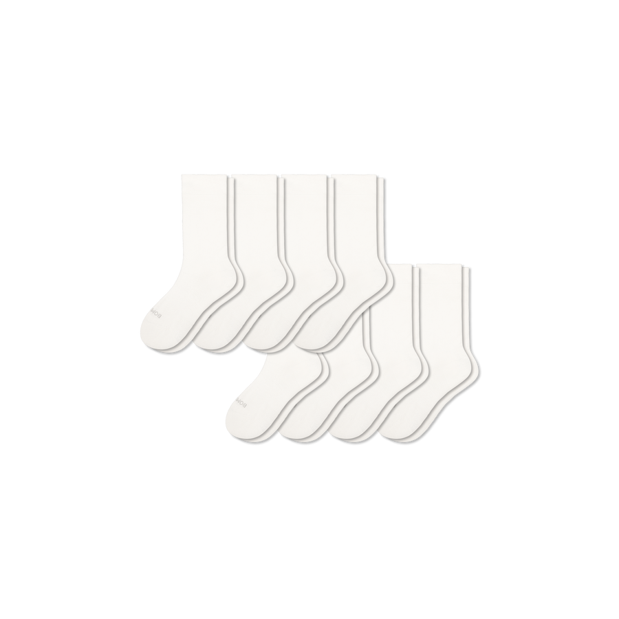 Youth Lightweight Calf Sock 8-Pack - Breathable Travel Comfort