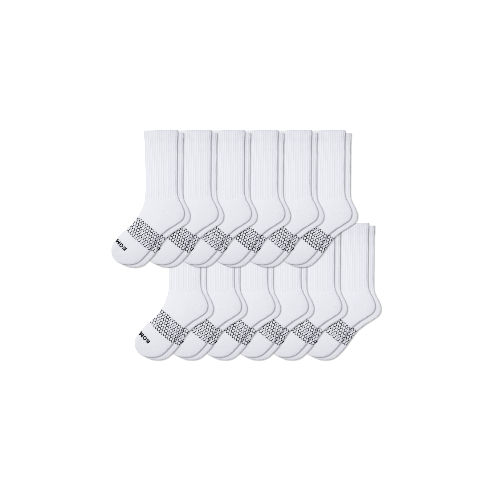 Women's Solids Calf Sock 12-Pack - white L