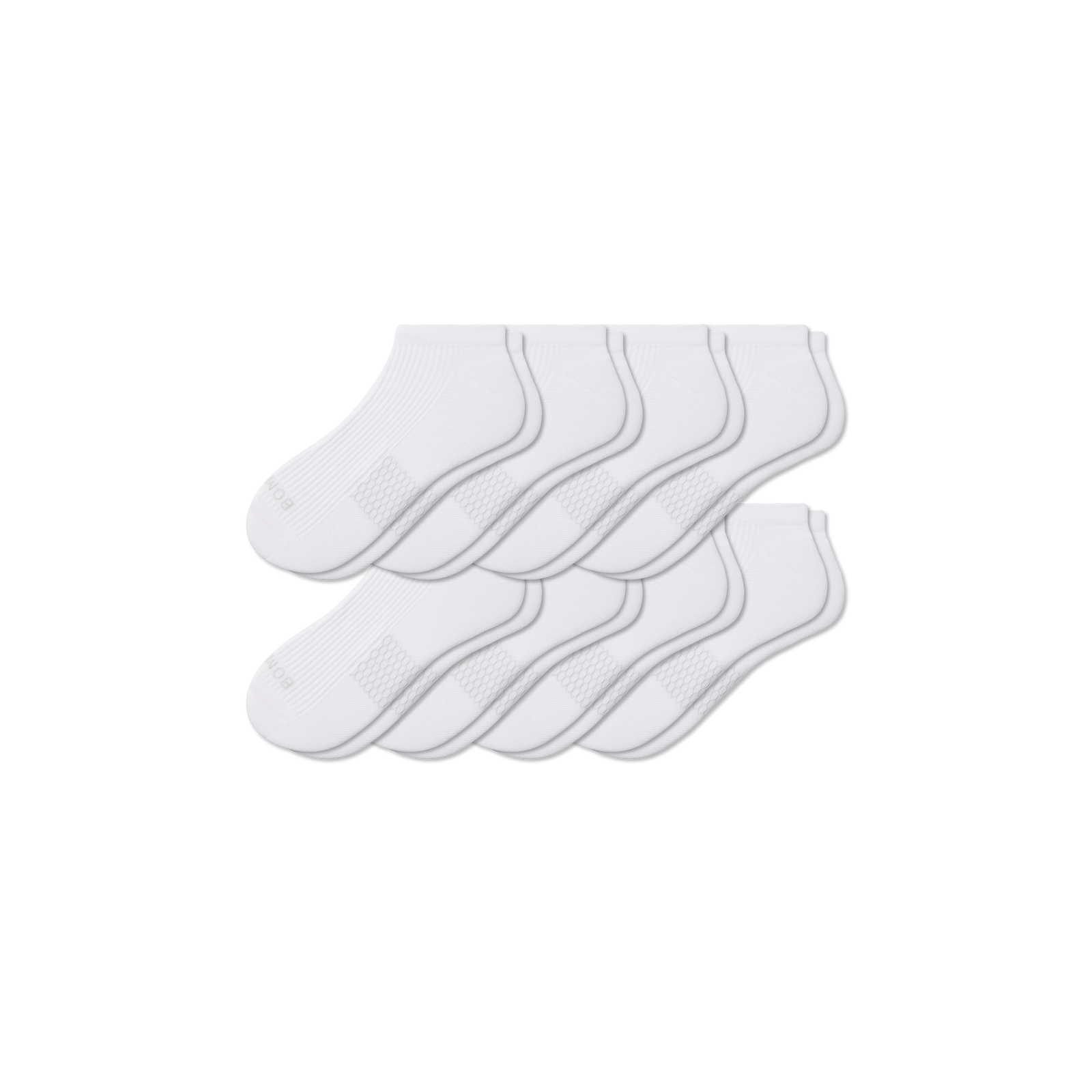 Men's Modern Rib Ankle Sock 8-Pack - White L