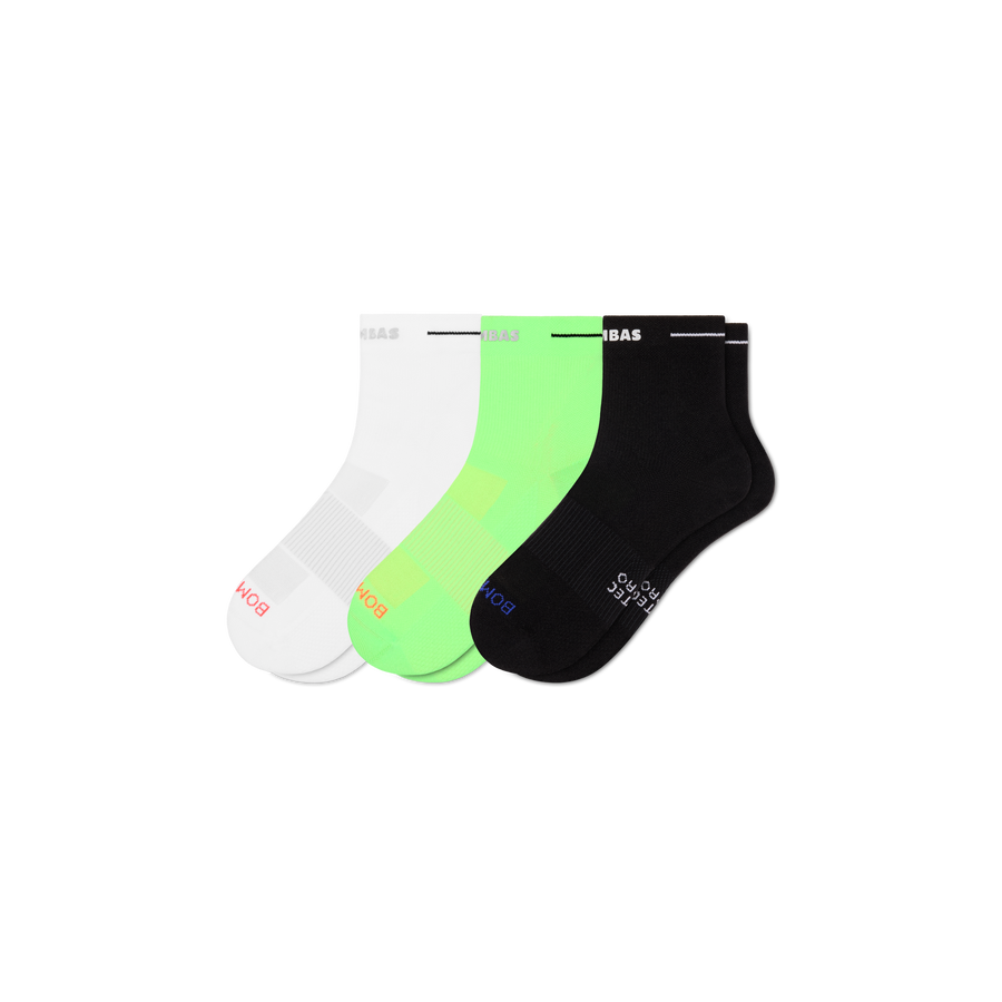 Men's RunPro Quarter Sock 3-Pack - Smooth Home Wear
